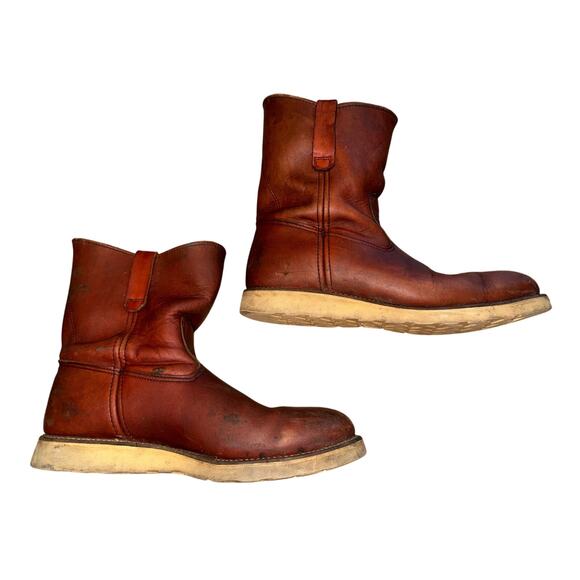 Vintage Red Wing Irish Setter Made in the USA Pull On Leather Work Boots -Sz 13D - Picture 5 of 12